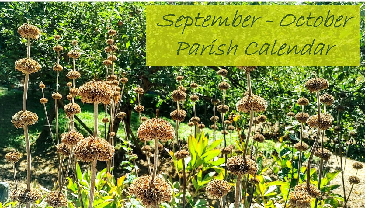 September October Parish Calendar St Philip Anglican Church